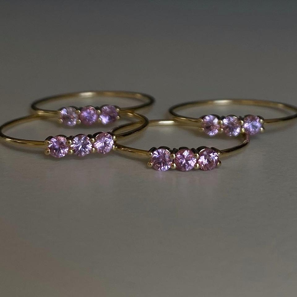 Pink Sapphire 3S Ring